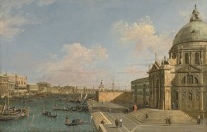 Entrada do Grande Canal, Veneza, olhando para leste, c.1730s (óleo sobre tela) de The Bateman Master
