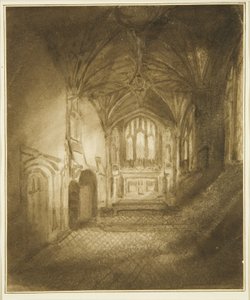 A Sacristia de São Marcos (lápis e aguarela sobre papel) de The Rev. John Eagles