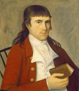 Retrato de um homem de vermelho de The Sherman Limner