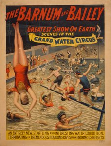 O maior show de Barnum & Bailey na terra. Cenas no grande circo aquático, c. 1895 de The Strobridge Lithographing Company