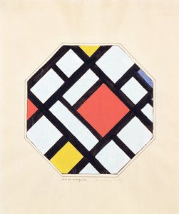 Estudo para uma composição, 1923 de Theo van Doesburg