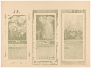 Calendários para julho, agosto e novembro de 1910