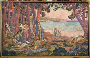 Banhistas à beira-mar, 08-1907 de Théo van Rysselberghe