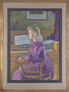 Maria Sèthe ao harmónio de Théo van Rysselberghe