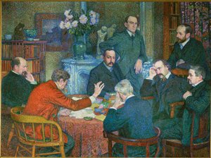 Leitura (pintura sobre tela) de Theo van Rysselberghe