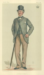 O conde de Rosslyn, o kirk da Escócia, 12 de novembro de 1881, cartoon Vanity Fair