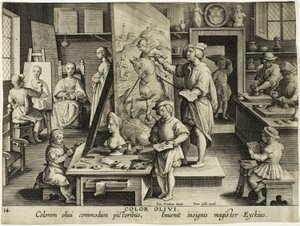 A invenção da pintura a óleo de Theodoor Galle