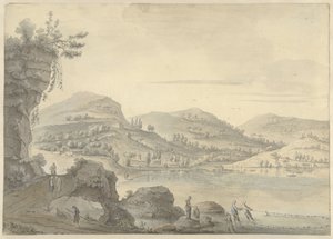 Paisagem de fantasia chinesa de Theodoor Wilkens (possibly)