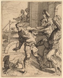 O filho pródigo expulso da taverna de Theodoor van Thulden after Sir Peter Paul Rubens