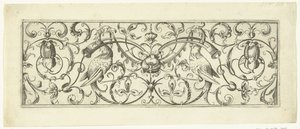 Garças com grinalda
Friso com pássaros e pergaminhos foliados estilizados (título da série) de Theodor Bang