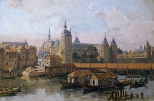 A Ile de la Cité e o Palais de Justice (antigo Palais Royal) no século XVI, 1917