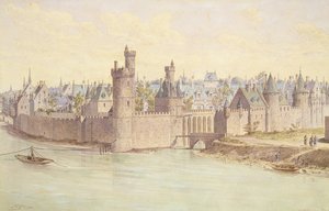 O Tour de Nesles (caneta e tinta no papel) de Theodor Josef Hubert Hoffbauer