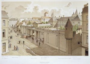 Vista do templo em 1770, ilustração de &39;Paris através dos tempos&39;, 1885