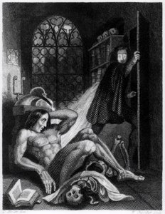 Ilustração de &39;Frankenstein&39; de Mary Shelley (1797-1851)