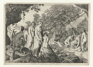 Diana descobre a gravidez de Callisto
Metamorfoses por Ovid (título da série)