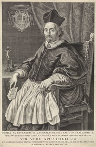 Retrato de Zacharias de Mez, bispo de Trales de Theodor Matham