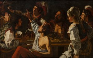 Jogadores de Cartas e Gamão. Luta por cartas, 1620-1629
