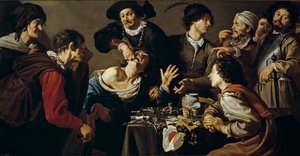 Le charlatan - O charlatão par Theodore Rombouts (1597-1637)