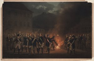 Procissão de tochas em Heidelberg em 30 de janeiro de 1857, 1857 de Theodor Verhas