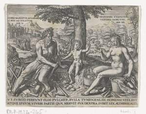 Bellenblazend jongetje Emblemas da Nobreza e do Comum Digno de Conhecimento.../ Stam und Wapenbuchlein... (título da série) de Theodor de Bry (attributed to)