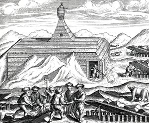 Corte de um urso no Pólo Norte, c.1600 (gravura) de Theodor de Bry
