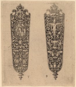 Ornamento para cabo de faca de Theodor de Bry
