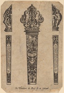 Ornamento para cabo de faca de Theodor de Bry
