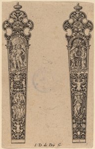 Ornamento para cabo de faca de Theodor de Bry