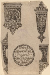 Ornamento para cabo de faca de Theodor de Bry