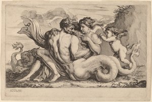 Sereia e Tritão de Theodor van Kessel after Sir Peter Paul Rubens