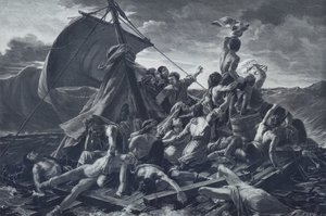 A Jangada da Medusa (litho) de Theodore (after) Gericault