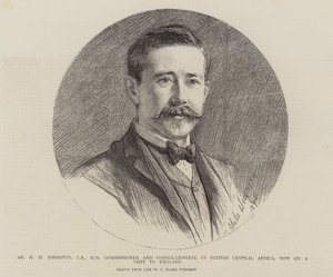 Sr. HH Johnston, Comissário e Cônsul Geral na África Central Britânica, agora em visita à Inglaterra de Theodore Blake Wirgman