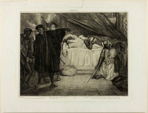 O cão espartano, prato quinze de Otelo de Théodore Chassériau