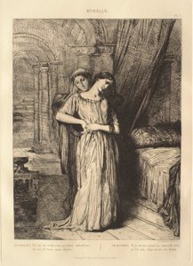 Suite Otelo: n.º 8 (ato 4, cena 3: Desdémona e Emília) de Théodore Chassériau