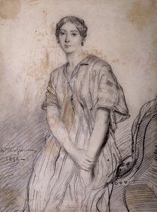 Retrato de Alice Ozy (Julie, Justine Pilloy), actriz (1820-1893) de Théodore Chassériau