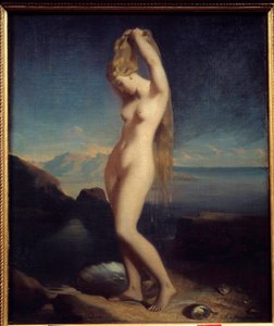 Venus anadyomene ou Venus Marine Painting de Theodore Chasseriau (1819-1856) 1838 Sun. 0,65 x 0,55 m