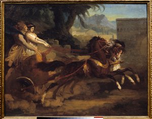 Ancient tank race Pintura por Theodore Gericault (1791-1824) 1808 dim.0,63x0,79 m Rouen, Musee des Beaux Arts de Theodore Gericault