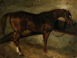 Cavalo castanho de Theodore Gericault