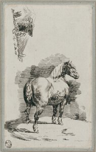 Cavalo cinzento salpicado (A Dapple-Gray Horse) de Theodore Gericault