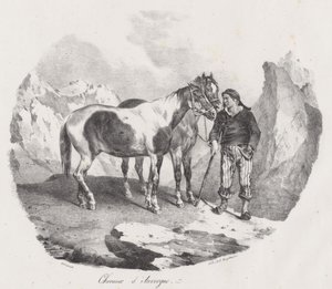 Cavalos da Auvergne (Auvergne Horses) de Theodore Gericault