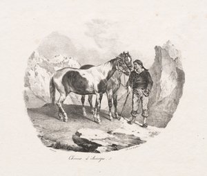 Cavalos de Auvergne, 1822. de Theodore Gericault