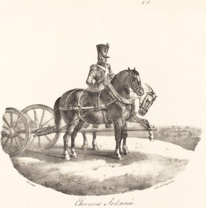 Cavalos das Ardenas de Theodore Gericault