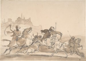 Combate dos Cavaleiros Orientais de Theodore Gericault
