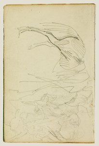 Estudo composicional, estudos sobre cavalos de Theodore Gericault