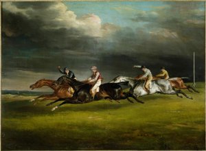 Corrida de cavalos (The Derby de 1821 a Epsom de Theodore Gericault