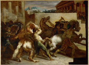Corridas de cavalos gratuitas em Roma - Corridas de cavalos em Roma ... de Theodore Gericault
