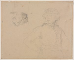 Géricault - Estudo de dois soldados, 1818-1819 de Theodore Gericault