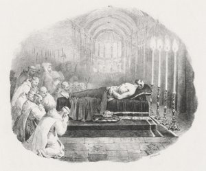 Guilherme, o Conquistador, levado após a sua morte para a Igreja de Boscherville (William, o Conquistador, em câmara ardente na Igreja da Abadia de São Jorge de Boscherville) de Theodore Gericault