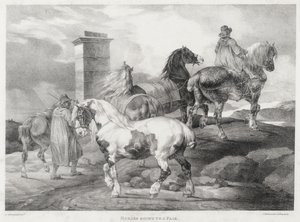 Cavalos a caminho de uma feira de Theodore Gericault