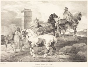 Cavalos a caminho de uma feira de Theodore Gericault